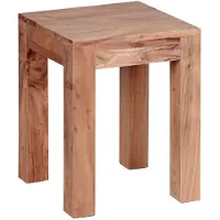 KADIMA DESIGN Massivholz-Tisch NAKO: Handgefertigt, 45x40x45 cm, Akazienholz, 50kg Belastbarkeit