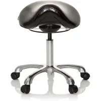 Hjh OFFICE ORTHO SIT - Arbeitsstuhl Arbeitshocker Schwarz