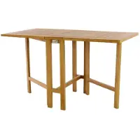 VCM Klapptisch | Maße 130x75x65 cm | Balkontisch | Gartentisch klappbar | hochwertig Teak Holz
