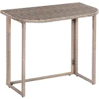 Merxx Klapptisch - Stahlgestell mit Kunststoffgeflecht grau/beige - 28821-258