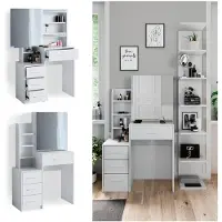 Vicco Schminktisch Conrada Weiß 80 cm, Model 35969