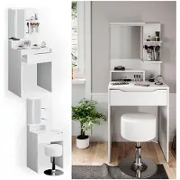Vicco Schminktisch Ruben Weiß 60 cm mit Hocker, Model 34610