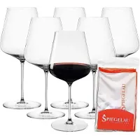 Spiegelau Rotweinglas "Bordeauxgläser + Poliertuch Definition 750 ml 6er Set transparent"