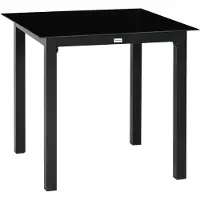 Outsunny - Gartentisch - 80Lx80Wx74Hcm - Schwarz