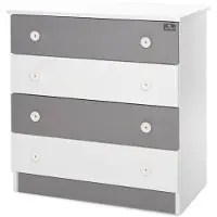Lorelli Kommode Dresser 81 x 50 x 86 cm, 4 große Schubladen, schnelle Montage