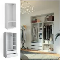Vicco Kleiderschrank Elmo Weiß 180 x 200 cm 2er Set, Model 50204