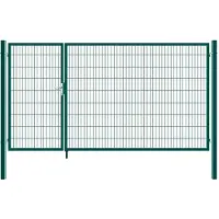 HOME DELUXE Doppelflügel Gartentor ADITUS grün - 180 x 350 cm