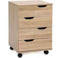 KADIMA DESIGN Stylischer Rollcontainer mit 4 Schubladen und Rollen, Modernes Design für Büroambiente. 40x40x60 cm |