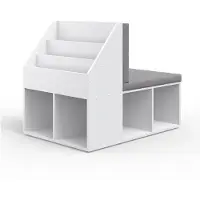 Vicco Kinderregal ONIX mit Sitzbank Kindersitzbank Spielzeug Kinderzimmerregal