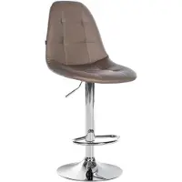 CLP Barhocker Elmore Kunstleder braun Material Gestell Metall in Chromoptik