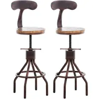 CLP 2er Set Barhocker Hanam im Industrial-Design bronze