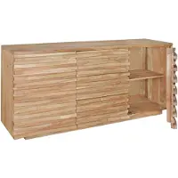 KADIMA DESIGN Sideboard Akazien-Massivholz, Natur-Baumkante, Landhaus-Stil. 160x43x75 cm |