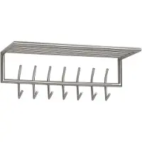 KADIMA DESIGN Wandgarderobe mit vielseitigen Aufbewahrungsmöglichkeiten, Polierter Stahl. 75x30x29 cm |