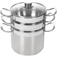 Pintinox GRANVAPORE PIU 4-tlg. Edelstahl Dampf Kochtopf 5 l