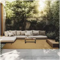 TecTake - Webteppich - Jute-Optik - für drinnen und draußen - Robuste Kunstfasern - 200x290 cm - hellbraun