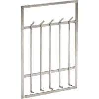 KADIMA DESIGN Silberne Metall-Wandgarderobe mit schlichtem Design, Stilvoll und funktional. 60x8x100 cm |