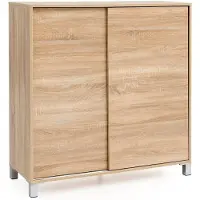 KADIMA DESIGN Schuhschrank Modern | 20 Paar, Schiebetüren, Stauraum in Beige | Gr.: onesize