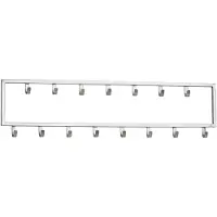 KADIMA DESIGN WANDGARDEROBE Metall Silber Modern mit 15 Haken