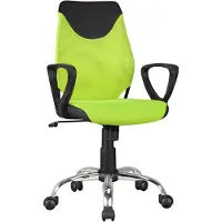 KADIMA DESIGN Jugenddrehstuhl DAVOS Nylon, ergonomisch, höhenverstellbar, max. 60 kg in Grün | Gr.: onesize