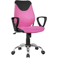 KADIMA DESIGN Jugenddrehstuhl DAVOS Nylon, ergonomisch, höhenverstellbar, max. 60 kg in Rosa | Gr.: onesize