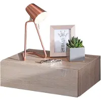 KADIMA DESIGN Nachttisch Komfort | Folierte Platte, Kratzfest, Wasserresistent in Beige | Gr.: onesize