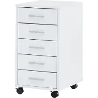 KADIMA DESIGN Schubladenschrank ITTER Holz: 5 Schubladen, Rollen, melaminharzbeschichtet