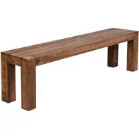 KADIMA DESIGN SITZBANK Massivholz Landhausstil handgefertigt, Braun 160x35x45 cm