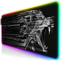 Titanwolf RGB Gaming Mauspad, Mousepad XL 800 x 300mm verbessert Präzision & Geschwindigkeit, Epsilon