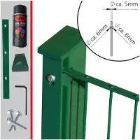 FA-Bausysteme Doppelstabzaun Moosgrün 6-5-6 Leiste 2030 mm 22,5 m