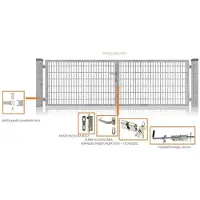 FA-Bausysteme Doppelflügeltor Verzinkt 4000 x 1000 mm