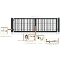 FA-Bausysteme Doppelflügeltor Anthrazit 4500 x 1400 mm