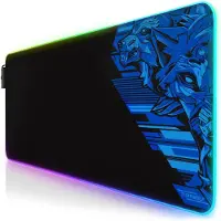 Titanwolf RGB Gaming Mauspad, Mousepad XL 800 x 300mm verbessert Präzision & Geschwindigkeit, Vector Blau