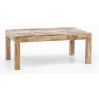 KADIMA DESIGN Rustikaler Couchtisch: Recyceltes Mango-Holz, Shabby-Chic-Design, robust, Klarlack-Beschichtung, große Tischplatte. Beige |