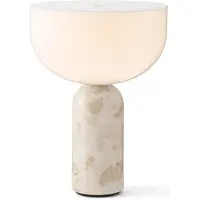 New Works Kizu Portable Tischleuchte Kunis Breccia - , Kizu, dimmbar, Beige, für Esszimmer, Marmor, Design