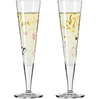 Ritzenhoff Goldnacht Champagnergläser 205 ml 2er Set Herzen