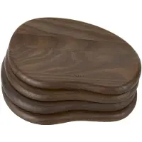 Ferm Living Butterteller Cairn Dark Brown (4er-Set)