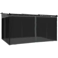 vidaXL Pavillon mit Netzwänden Anthrazit 4x3 m Stahl