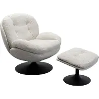 Kare design Sessel mit Hocker STANFORD