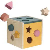 Petite&Mars Holzspielzeug Sortierer Gravity Wood of Mars – Montessori Steckspiel, Lernspielzeug aus Holz ab 12 Monate (Aurora Rose)