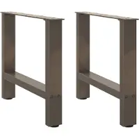 vidaXL Couchtischbeine Naturstahl 2 Stk. 50x(42-43) cm Stahl