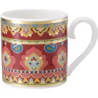 Villeroy & Boch Espressotasse "Espressotasse Samarkand Rubin 50 ml bunt", bunt, 1 tlg., Porzellan, Trinkgefäße, Espressotasse