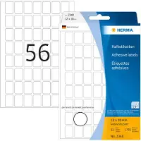 Herma Vielzwecketiketten 12x18 mm weiß Papier matt Handbeschriftung 1792 St., Weiß, Abgerundetes Rechteck, Zellulose, Papier, Deutschland, 12 mm, 18 mm
