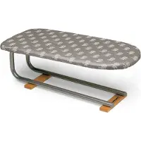 Foppapedretti LoStiragonne, Ärmelbügelbrett, Aluminium, Baumwolle, Polyester, Trocken-Bügeleisen, Grau, Silber, Walnuss, Weiß, Abbildung, Grau, Weiß