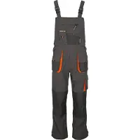 Terrax Herrenlatzhose Grösse 48 dunkelgrau/schwarz/orange