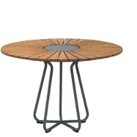 Houe CIRCLE Gartentisch Stahl Grau/Bambus Rund