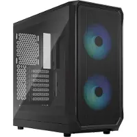 Fractal Design Focus 2, Midi Tower, PC, Schwarz, ATX, micro ATX, Mini-ITX, Stahl, Gehärtetes Glas, Gaming