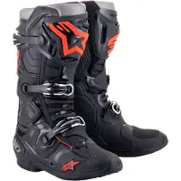 Alpinestars Tech 10 Stiefel Black Red Fluo