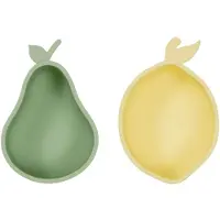 OYOY Lemon & Pear Snacks Schüssel, Yellow/Green