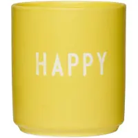 Design Letters Becher - Favourite - Happy - Yellow - - One Size - Becher