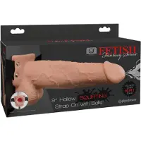 Fetish Fantasy Fetish Strap-On 9 - anlegbarer, hohler, spritzender Dildo (hautfarben)